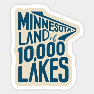 Minnesota Land of 10,000 Lakes Sticker